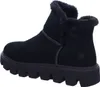 A black winter boot with faux fur lining and a thick sole, shown from the side against a white background. Voir les images du produit