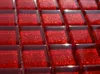 Červená skleněná mozaika s třpytivými glitry. Mozaikové Náhled obrázku produktu 7
