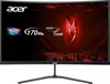 A curved gaming monitor displaying marketing graphics and specifications. Anteprima dell’immagine prodotto