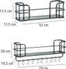 WENKO 2er Set Wandregal Schwarz Metall Hängesystem Produktbild-Vorschau 3