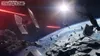 Space battle scene with debris and ships. Produktbild-Vorschau