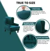 Velvet Wing Chair Covers 2 Piece Chair Covers Slipcover Náhled obrázku produktu 5