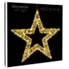 A large, illuminated star decoration with many small lights, presented on a black background, likely for holiday or festive decoration. Podgląd zdjęcia produktu