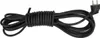 A black power cord is coiled and laid out on a white background. Náhľad obrázku produktu