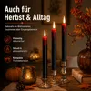 LED Stabkerzen 6er Set, schwarze flammenlose Kerzen mit Produktbild-Vorschau 4