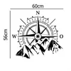 Auto Aufkleber Set „Kompass & Berge“ 60x56 cm – Outdoor Produktbild-Vorschau 3