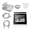 A collection of dishwasher accessories and a compact dishwasher. Produktbild-Vorschau