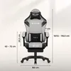 Fotel gamingowy Huzaro Force 3.7 Grey z ergonomiczną Podgląd zdjęcia produktu 3