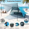 Puluomis Strandmuscheln Strandzelt mit Sonnensegel  Produktbild-Vorschau 7