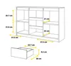 MIKEL - Kommode / Sideboard mit 3 Schubladen und 2 Türen - Produktbild-Vorschau 6