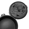 Gusseisen Dutch Oven 6 Liter, Deckel als Pfanne, Produktbild-Vorschau 7