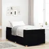 vidaXL Bettrahmen mit Matratze Schwarz 90 x 190 cm Stoff Produktbild-Vorschau 2