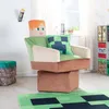Teppich - 120 x 120 cm - Grün - Schwarz - Polyester Produktbild-Vorschau 6