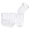 PRIMA DECO 6er Set Riffelgläser 400 ml mit Goldrand – hohe Produktbild-Vorschau 3