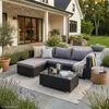 SVITA QUEENS Gartenlounge 5-teilig Polyrattan Lounge Set Produktbild-Vorschau 2