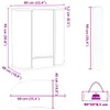 vidaXL Comptoir d'exposition pliable 90x48x93 cm bois Voir les images du produit 8