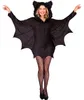 Kostüm "Fledermaus" für Damen | Kleid mit Kapuze Schwarz Produktbild-Vorschau 1