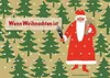 A festive Christmas illustration with Santa Claus and Christmas trees. Produktbild-Vorschau