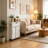 Szafka Relaxdays, 4 przegródki, 2 drzwi przesuwne i 1 Podgląd zdjęcia produktu 5