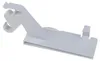 A white plastic hinge for a freezer door is shown in isolation against a white background. Anteprima dell’immagine prodotto