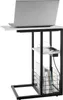 A laptop table with shelves and a basket, shown against a white background. Produktbild-Vorschau
