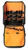 An open tool backpack with multiple compartments and tool holders. Náhľad obrázku produktu
