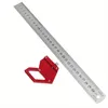 Anschlag-Lineal 30 cm Streichmaß Aluminium Anreißwerkzeug Produktbild-Vorschau 8