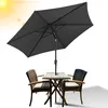 Parasol rond Jayseuw, manivelle, pliable, en fer, pour Voir les images du produit 9