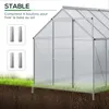 Outsunny Serre de Jardin en Polycarbonate 7,1 m? dim. 190L Voir les images du produit 6