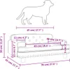 vidaXL Hundebett Hellgrau 70x45x30 cm Samt Produktbild-Vorschau 8