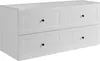 A white bathroom vanity cabinet with four drawers. Voir les images du produit