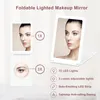 Przenośne lusterko do makijażu z oświetleniem, składane Podgląd zdjęcia produktu 4