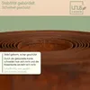 A close-up of a rolled-up garden edging made of Corten steel with a rust-like appearance. Produktbild-Vorschau