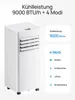 Zimilo Mobiles Klimagerät, 9000 BTU/h Kühlleistung, 4 Produktbild-Vorschau 3
