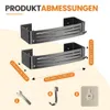 Zelfklevende doucheplank, 2 stuks, 32,5 cm, aluminium Productafbeelding-voorbeeld 2