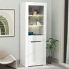 MODFU Vitrinen Bücherschrank Standvitrine Produktbild-Vorschau 2