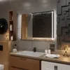 A modern bathroom vanity area with a sink, mirror, and storage. Produktbild-Vorschau