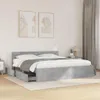 vidaXL Rám postele s čelem betonově šedý 200x200 cm Náhled obrázku produktu 2