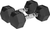 Rebel ACTIVE Rubber-coated cast iron dumbbells 2x9 kg Náhľad obrázku produktu 4