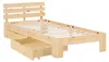 Homestyle4u Holzbett 90x200 mit Schubladen Natur Einzelbett Produktbild-Vorschau 19