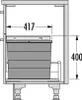 Pojemnik na śmieci Hailo 3301651 Allegro 400, wkład 2x28 Podgląd zdjęcia produktu 10