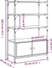 Bücherregal 3 Fächer Räuchereiche 70x30x109,5 cm Produktbild-Vorschau 7