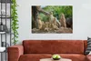 MuchoWow® - Leinwandbilder - Erdmännchen - Familie - Tiere, Produktbild-Vorschau 3