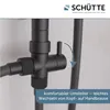 Close-up of a black shower diverter with a blue arrow indicating movement. Anteprima dell’immagine prodotto