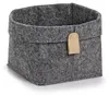 ZELLER Boîte de rangement en feutre anthracite 16x16x17cm Voir les images du produit 1