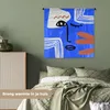 MuchoWow® Wandteppich Wandbehang Porträt - Blau - Abstrakt Produktbild-Vorschau 4