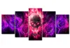 Akustikbild Totenkopf Blumen 200x100 cm 5-teilige Bilder Produktbild-Vorschau 2