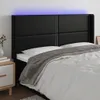 vidaXL LED Kopfteil Schwarz 183x16x118/128 cm Kunstleder -  Produktbild-Vorschau 2