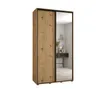 Šatní skříň YVONA 3 - 130/45 cm, dub artisan / černá Náhled obrázku produktu 2
