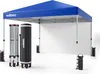 Gazebo pieghevole Wiltec 3 x 3 m blu con ruote, gazebo Anteprima dell’immagine prodotto 1